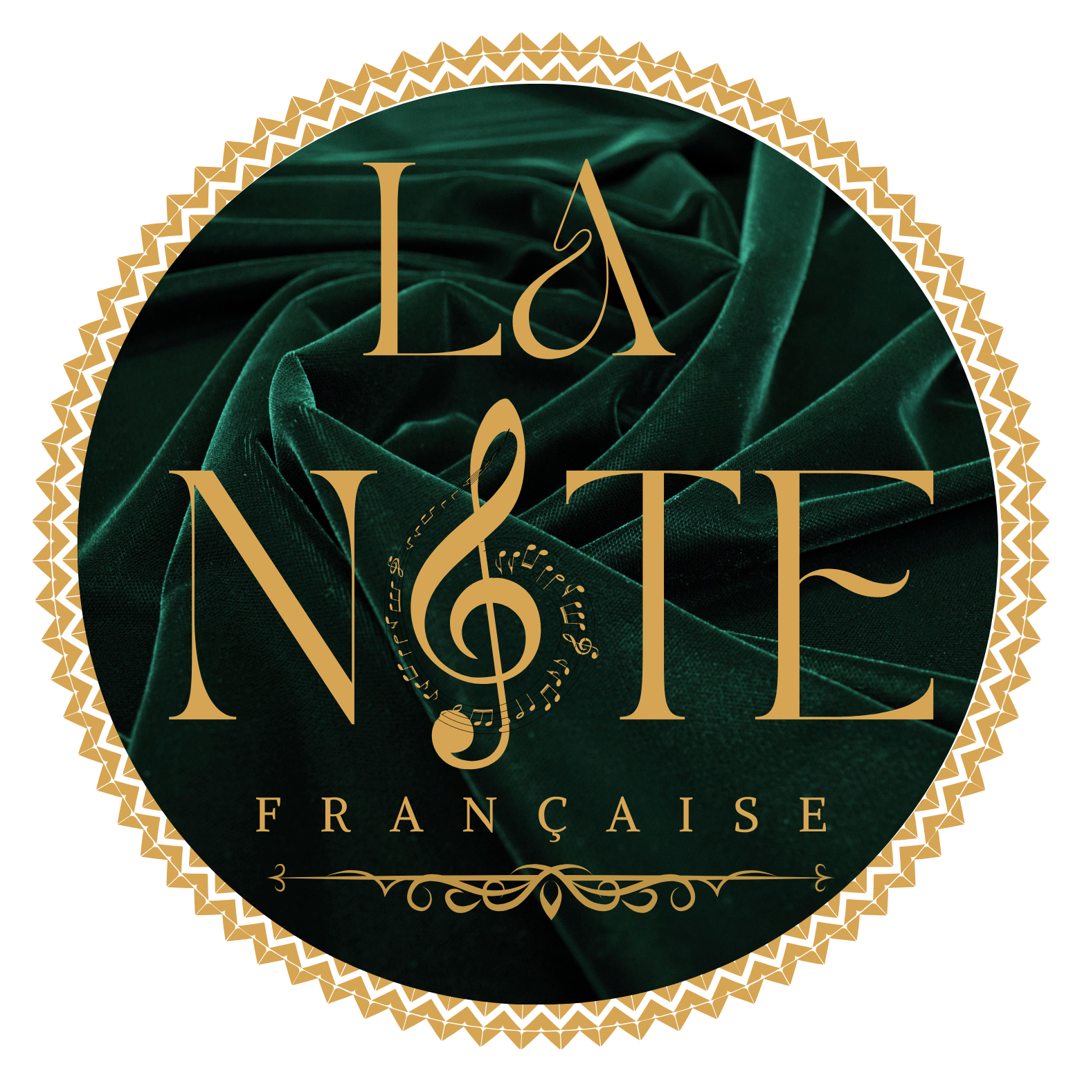 Logo restaurant piano bar la note française